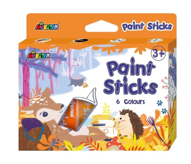 Wszechstronne Farby w Kredce 6 szt. Paint Sticks - Avenir
