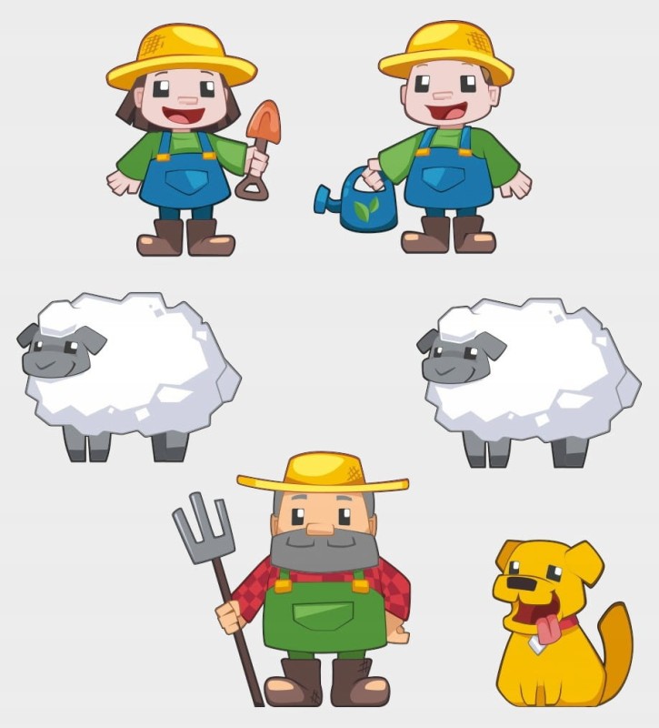 Klocki Mini Waffle Rolnik Konstruktor 90 el. - Marioinex