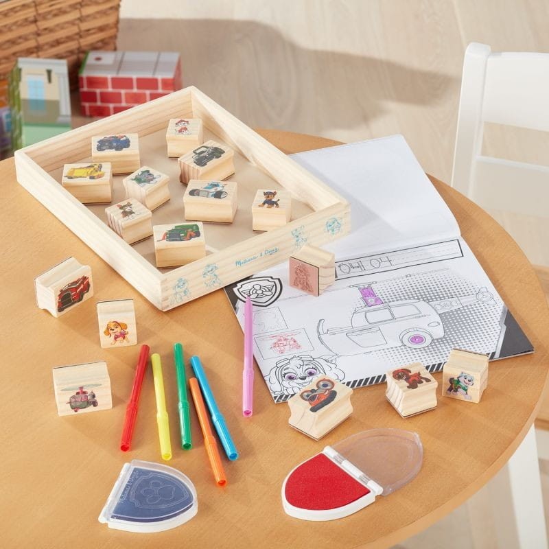 Stempelki Psi Patrol z Tuszem, Książeczką i Pisakami - Melissa & Doug