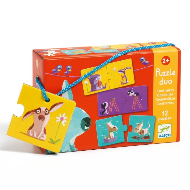 Puzzle dwuelementowe Przeciwieństwa - Djeco