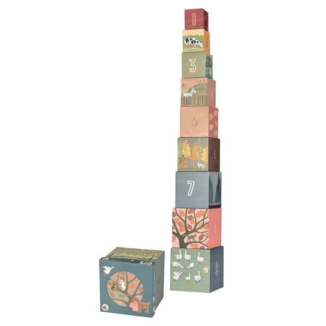 Piramida z Klocków Kartonowych 1,2,3 Farma - Egmont Toys