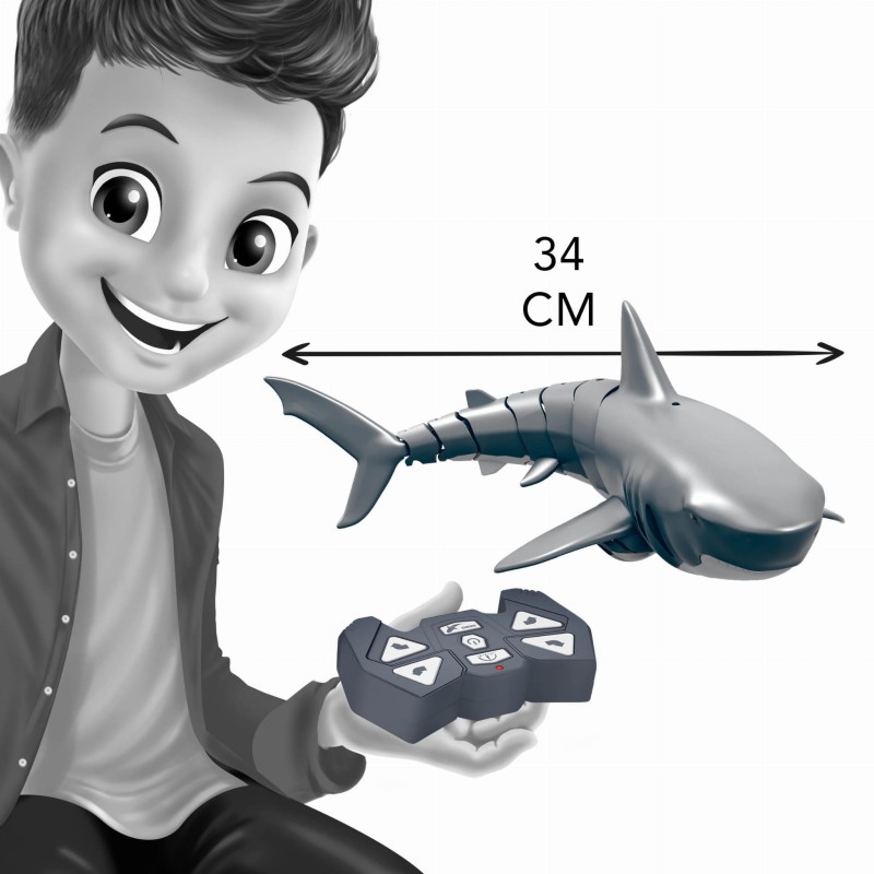 Pływający rekin zdalnie sterowany - Buki