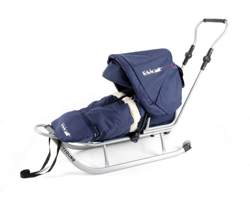 Sanki z Oparciem Srebrne Piccolino - Adbor