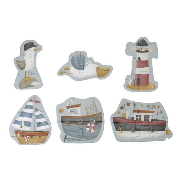 Puzzle 6w1 o wzrastającej liczbie 3,4,5 el. Sailors Bay - Little Dutch