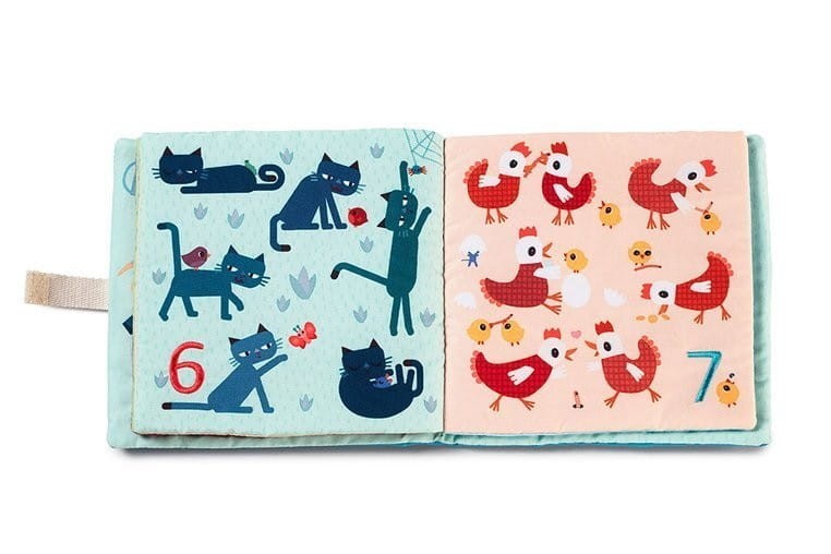 Miękka książeczka edukacyjna do nauki liczenia 1, 2, 3... - Lilliputiens