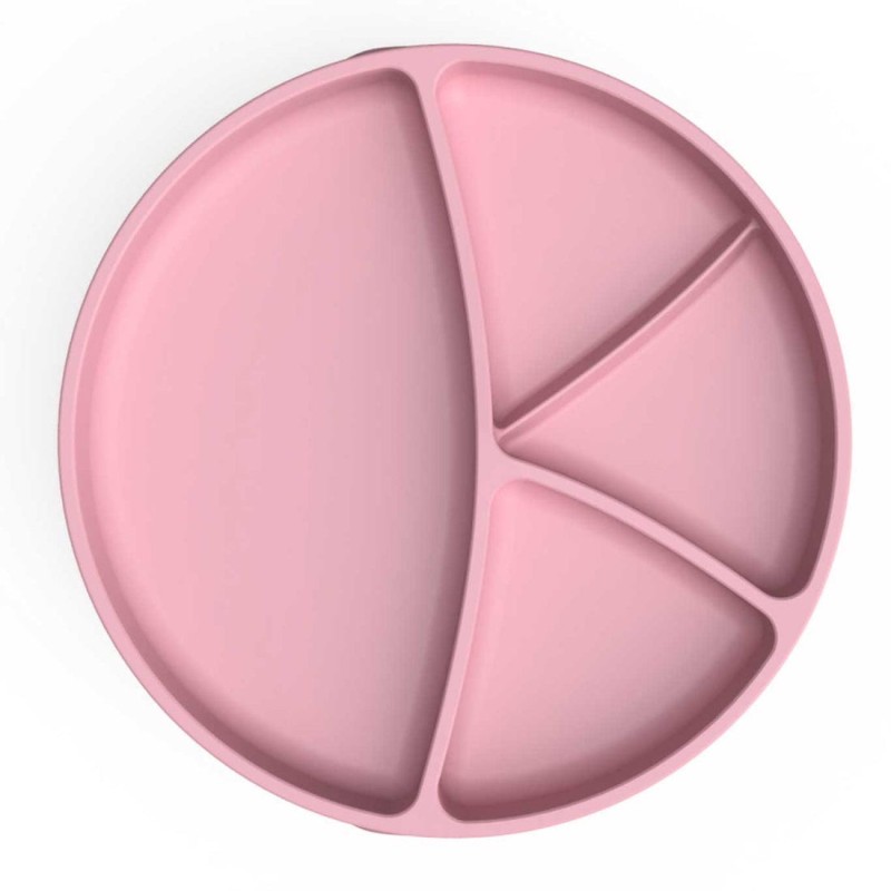 Talerzyk z Przyssawką i Przegródkami Różowy - Everyday Baby