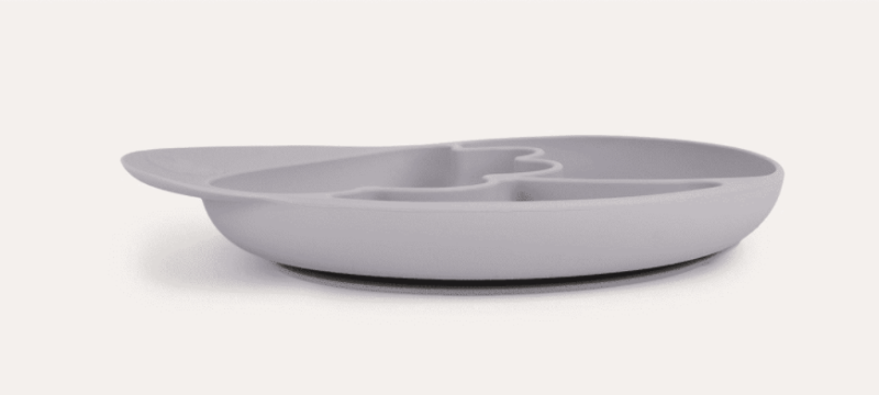 Talerzyk z Przyssawką i Przegródkami Szary - Nana's Manners