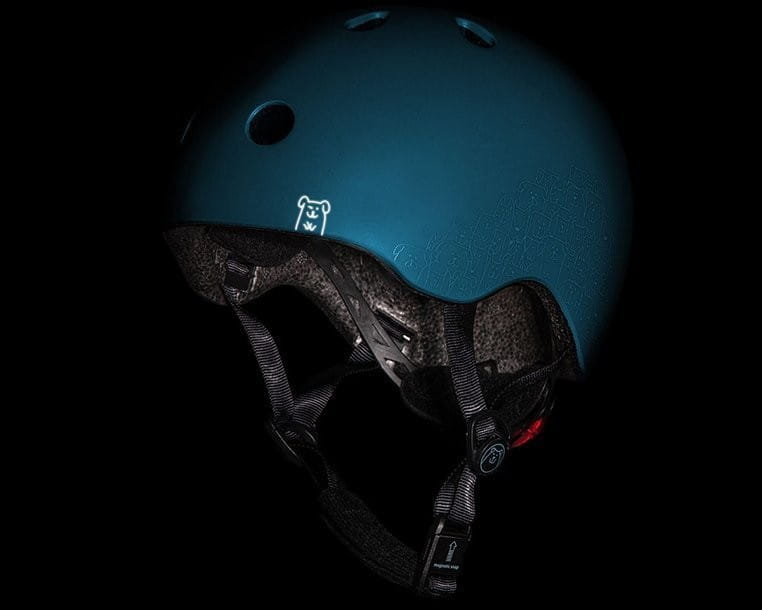 Kask z Odblaskami i Lampką LED Ultralekki na Hulajnogę i Rower  dzieci 1-5 lat Steel Dog - Scoot & Ride