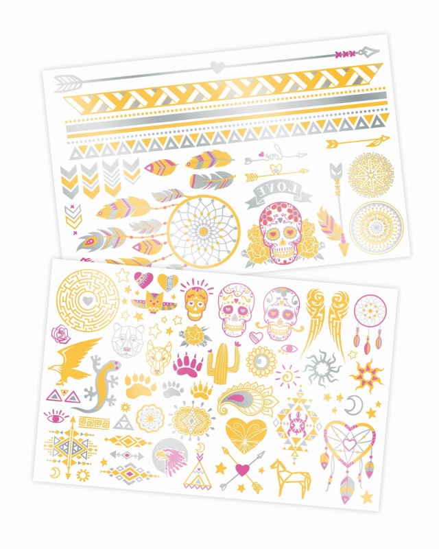 Tatuaże Dziecięce Metaliczne 75 szt. Be Teens - Buki
