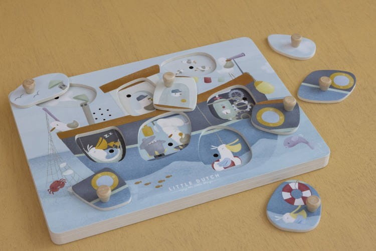 Układanka Dźwiękowa z Odgłosami Sailors Bay - Little Dutch