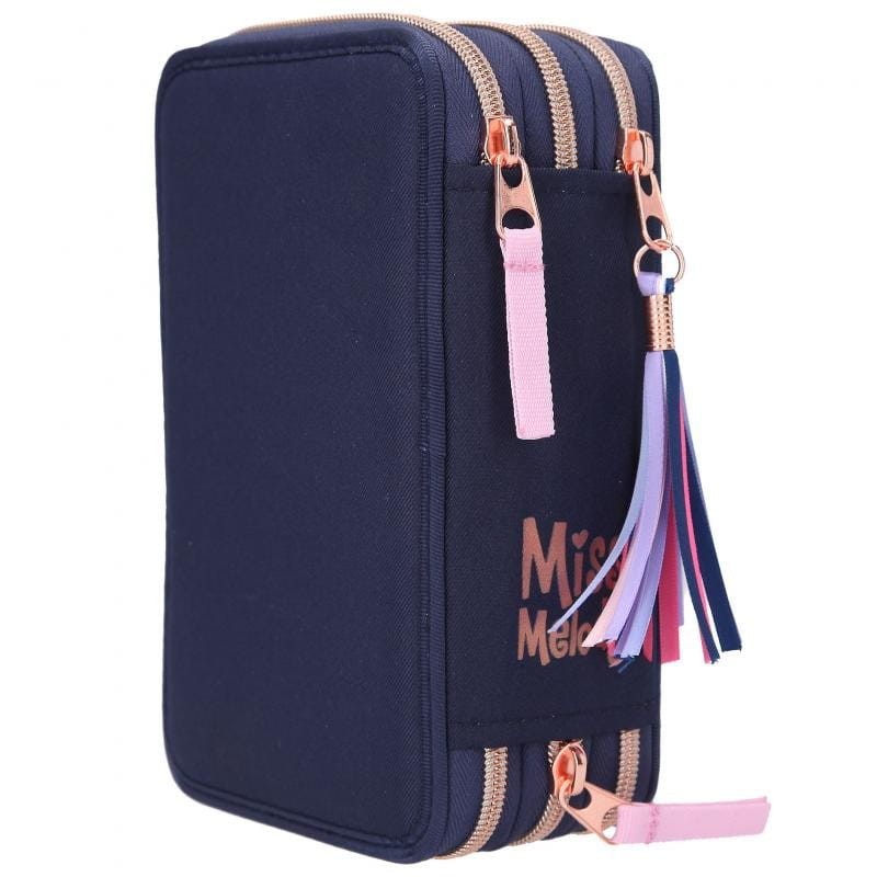 Potrójny Piórnik z Koniem Podświetlany Led - Miss Melody