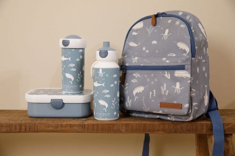 Lunchbox śniadaniówka z widelczykiem Ocean - Little Dutch