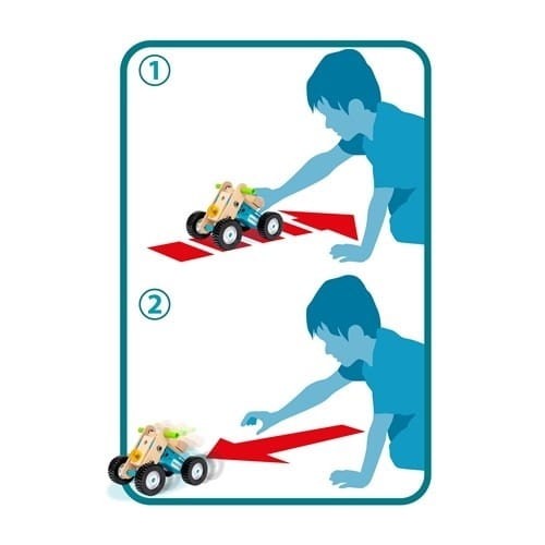 Zestaw Konstrukcyjny z Napędem pull back 67 el. - Brio