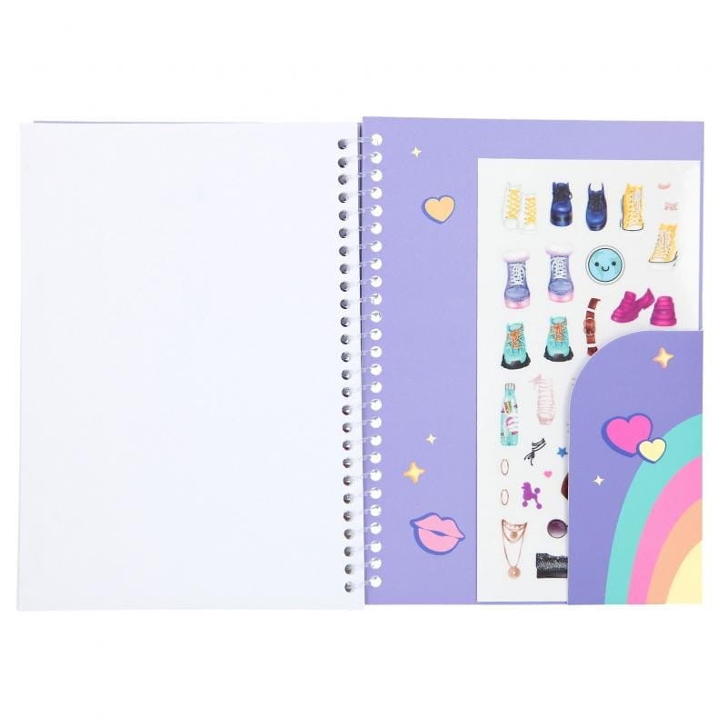 Szkicownik z Naklejkami Modelki Pocket Colouring Book - TopModel