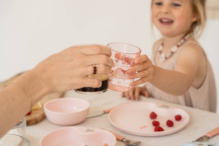 Przezroczysty Kubek dla Dzieci Mepal Mio Flowers & Butterflies - Little Dutch