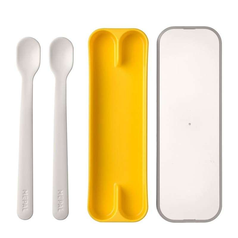 Pierwsze Łyżeczki do Karmienia 2 szt. Żółte Mio - Mepal