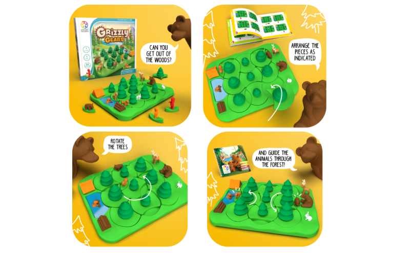 Jednoosobowa Gra dla Dzieci 7+ Grizzly Gears - Smart Games