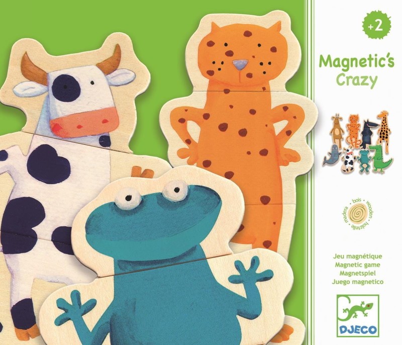 Puzzle magnetyczne Szalone Zwierzątka - Djeco