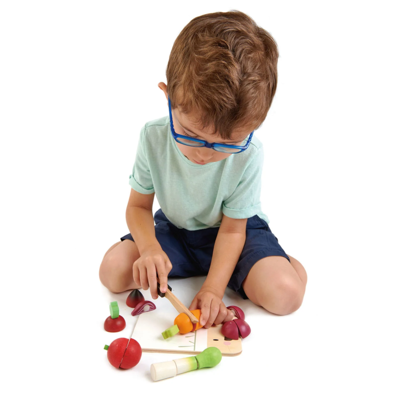 Drewniana Deska i Warzywa do Krojenia - Tender Leaf Toys