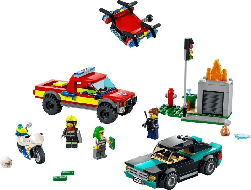 Klocki LEGO 60319 Akcja strażacka i policyjny pościg