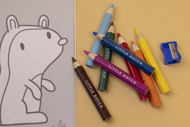 Pierwsze Kredki z Temperówką 8 szt. – Little Dutch