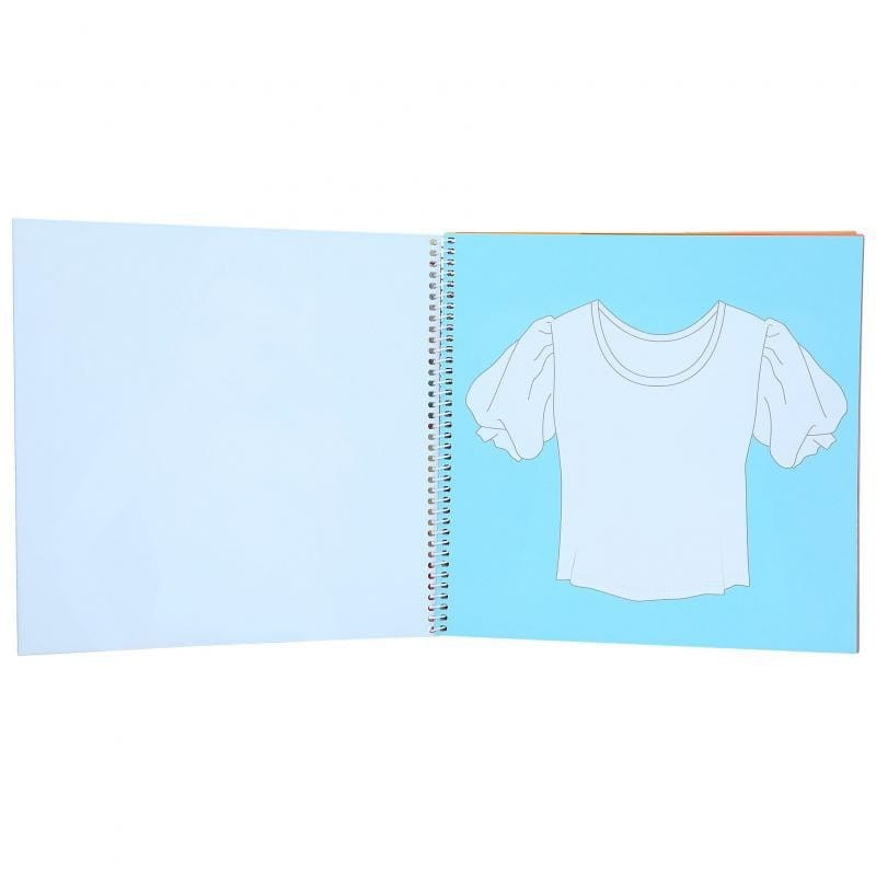 Szkicownik z Naklejkami i Szablonami Projektowanie T-Shirt Designer - Top Model