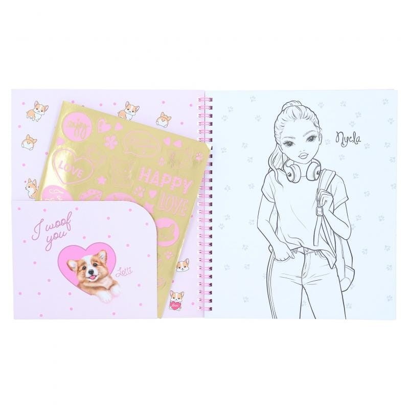 Kolorowanka z Naklejkami Piesek Corgi - TOPModel