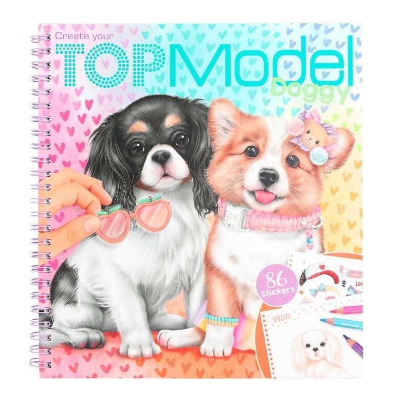 Kolorowanka z Naklejkami Ubieram Pieski - TOPModel