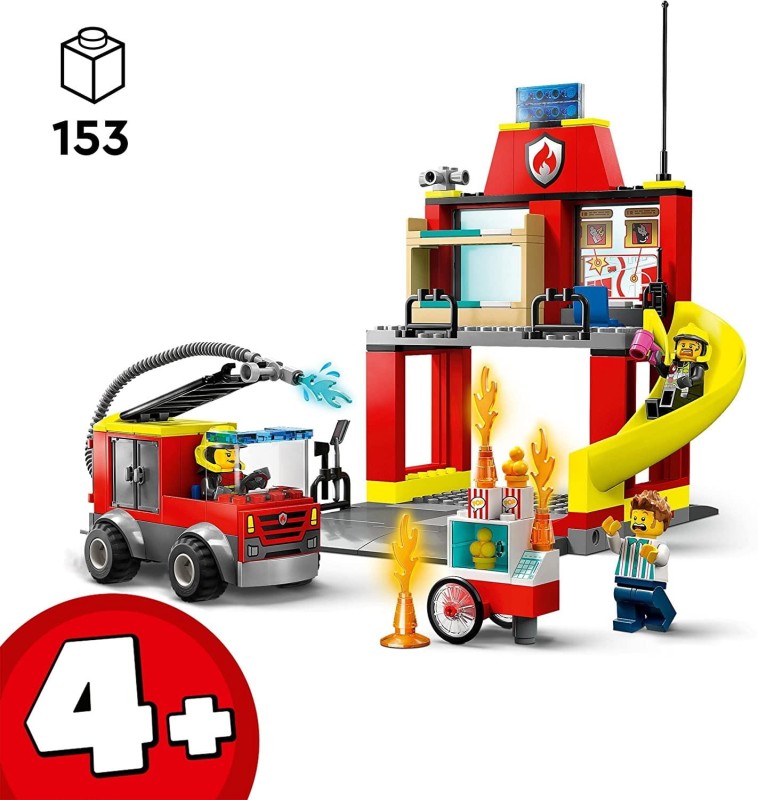 Lego Remiza Strażacka i Wóz Strażacki 60375