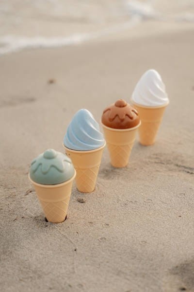Wiaderko z Foremkami do Piasku Lody Rożki Vintage - Little Dutch
