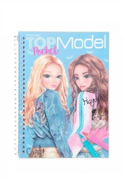 Szkicownik z Naklejkami Modelki niebnieski - Top Model