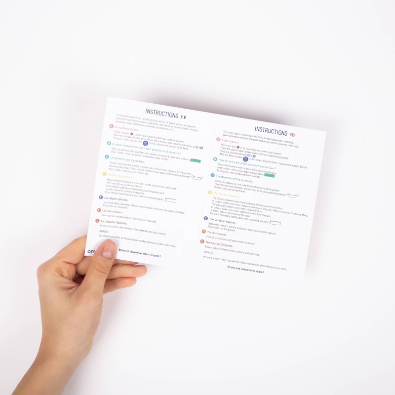 Układ Słoneczny Plakat z Naklejkami do Nauki i Zabawy - omy