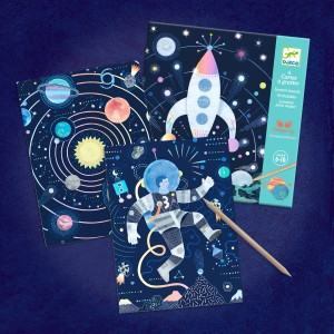 Wydrapywanka Kosmos 4 szt.- Djeco