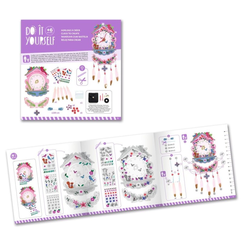 Zegar DIY do Samodzielnego Wykonania i Dekorowania - Djeco