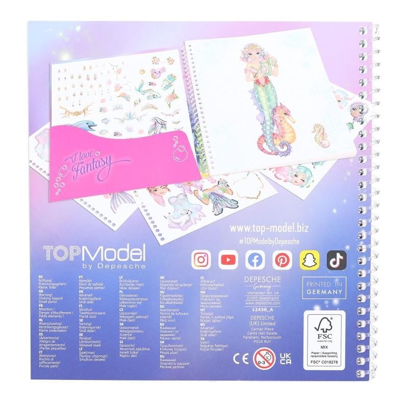 Kolorowanka z Naklejkami Ubieranki Syrenki - TOPModel