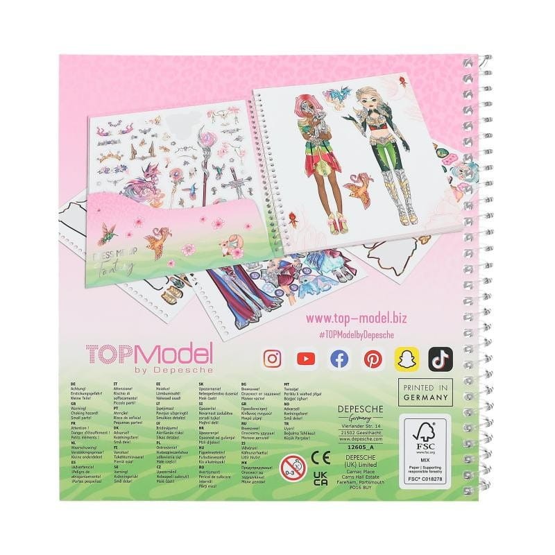 Szkicownik Mody z Naklejkami Ubieranki Fantasy - TOPModel
