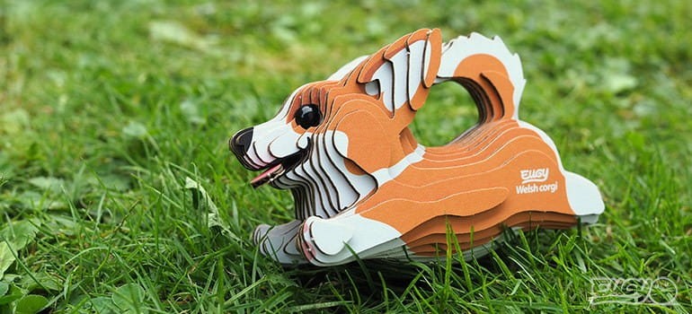 Trójwymiarowa Układanka Pies Corgi Puzzle 3D - Eugy