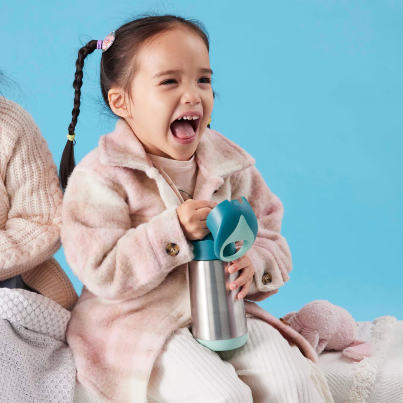 Bidon termiczny termobutelka ze słomką Lilac Pop b.Box