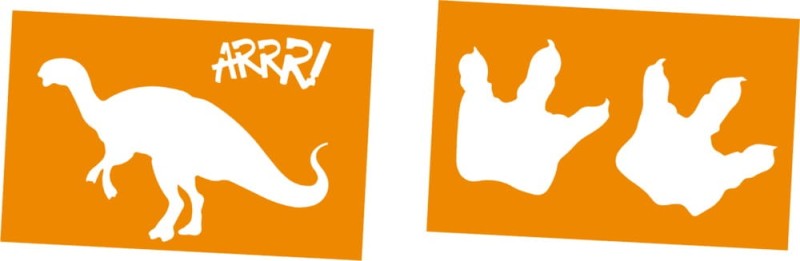 Dmuchane Pisaki z Szablonami Dinozaury - Spiegelburg