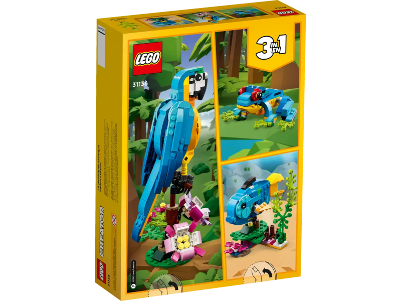 Lego Creator 3 w 1 Egzotyczna papuga 31136