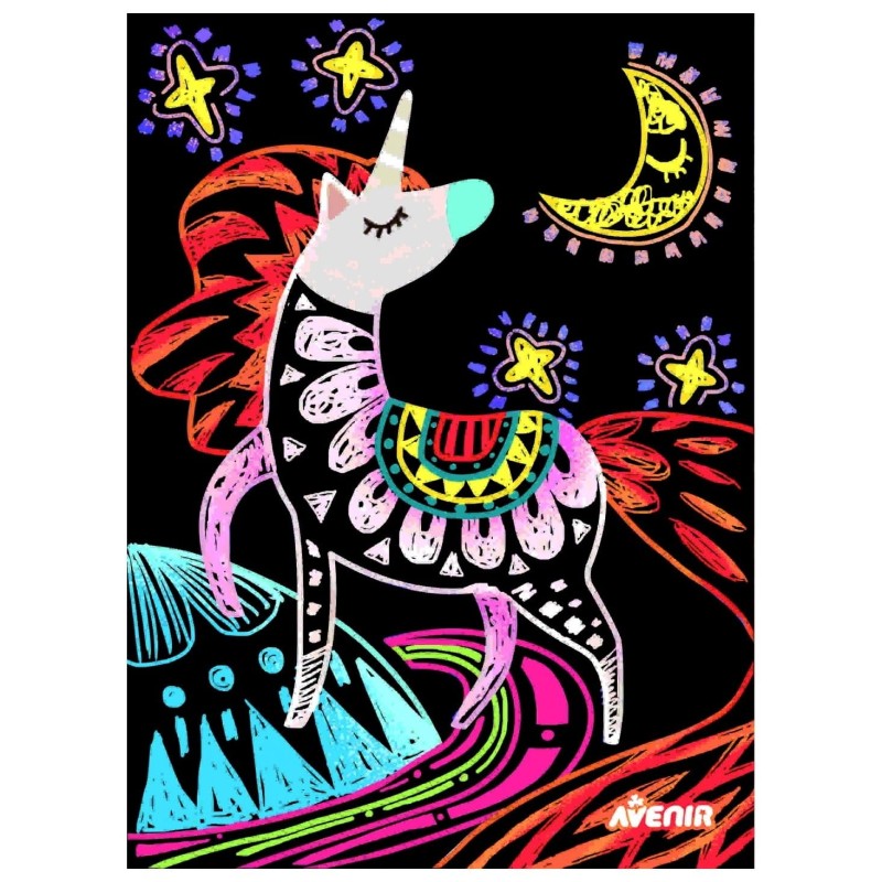 Jednorożce Wydrapywanki dla Dzieci 4 szt. Scratch - Avenir