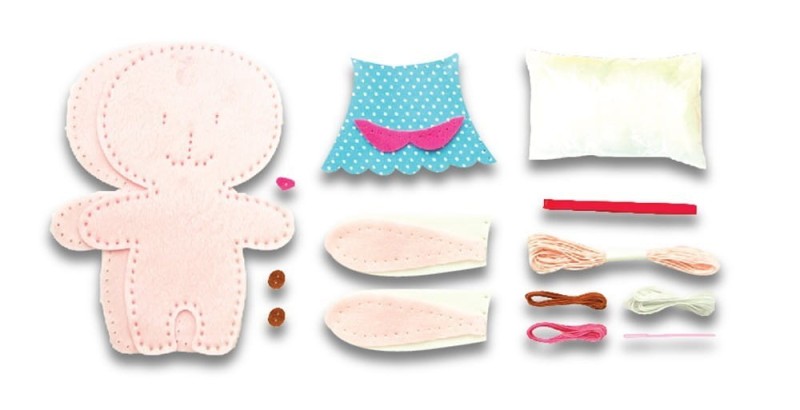 Uszyj Lalkę DIY Nauka Szycia dla Dzieci Króliczek 22 cm - Avenir