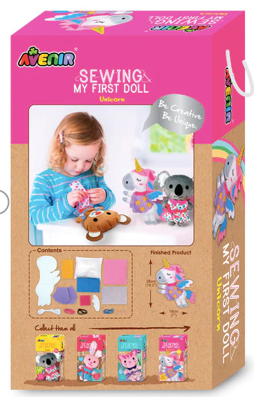 Uszyj Jednorożca DIY Nauka Szycia dla Dzieci Jednorożec 26 cm - Avenir