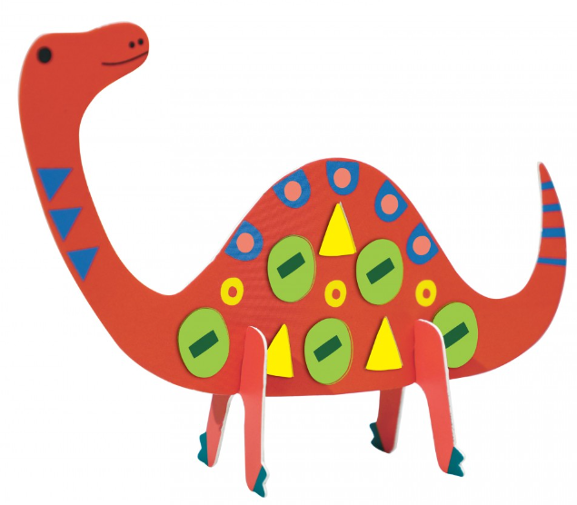 Dinozaury Trójwymiarowa Scenografia z Naklejkami - Avenir