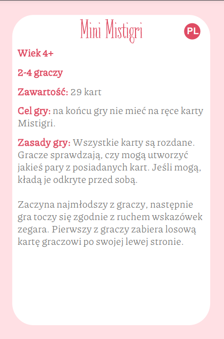 Djeco Gra w Karty jak Piotruś Mini Mistigri Tinyly