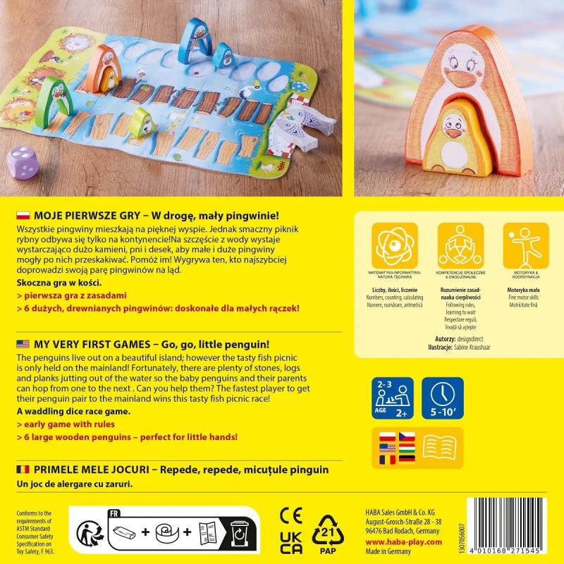 Gra od 2 lat W drogę mały pingwinie Haba