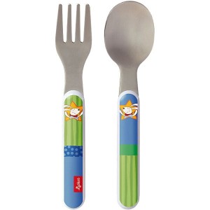 Sztućce dla dzieci widelec i łyżka Wyścig - sigikid