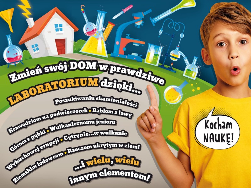 Wulkanologia 50+ Eksperymentów Naukowych dla Dzieci Geniusz - Lisciani