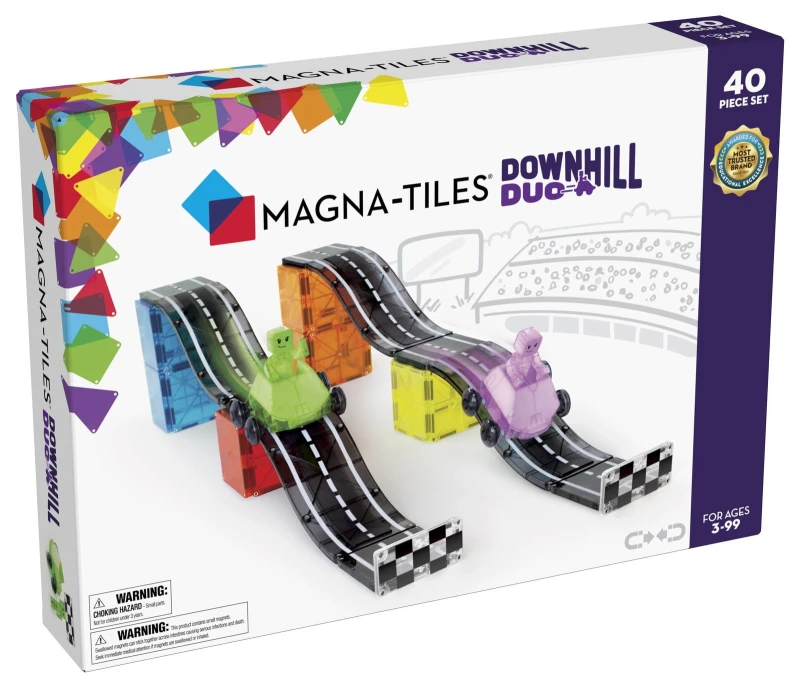 Klocki Magnetyczne droga wyścigowa 40 el. Downhill Duo MAGNA-TILES