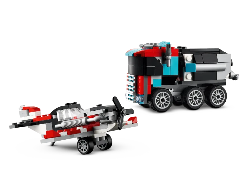 Lego Ciężarówka z platformą i helikopterem 31146